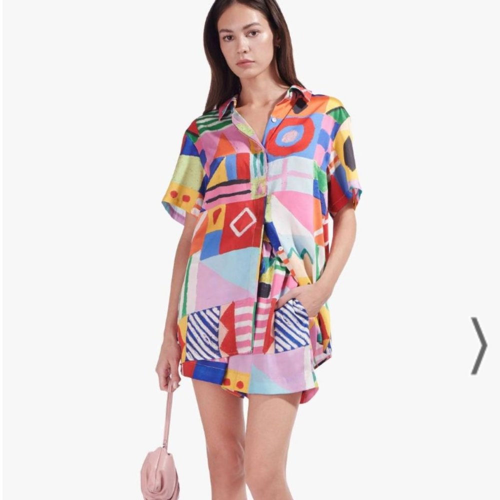 STAUD Pallas Top Multi color shirt